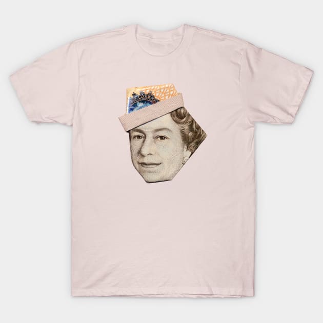 Queen Elizabeth Money Origami T-Shirt by yosuke